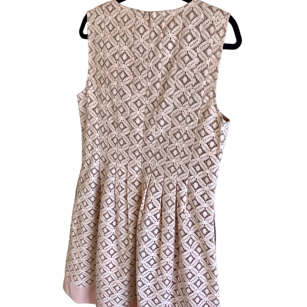 Eliza J Lace Cutout Fit And Flare Dress Pockets Blush Pink - Picture 14 of 14